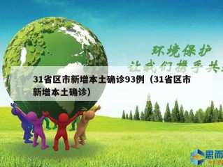 31省区市新增本土确诊93例（31省区市新增本土确诊）